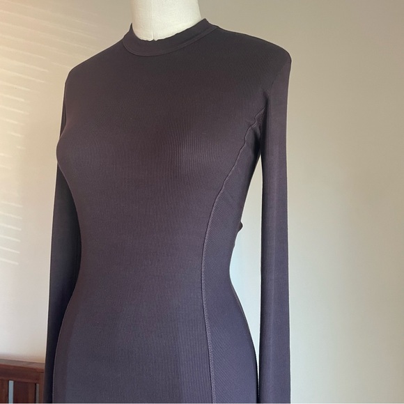 D23 Enza Costa Silk Rib Paneled Flare Dress - Picture 4 of 8